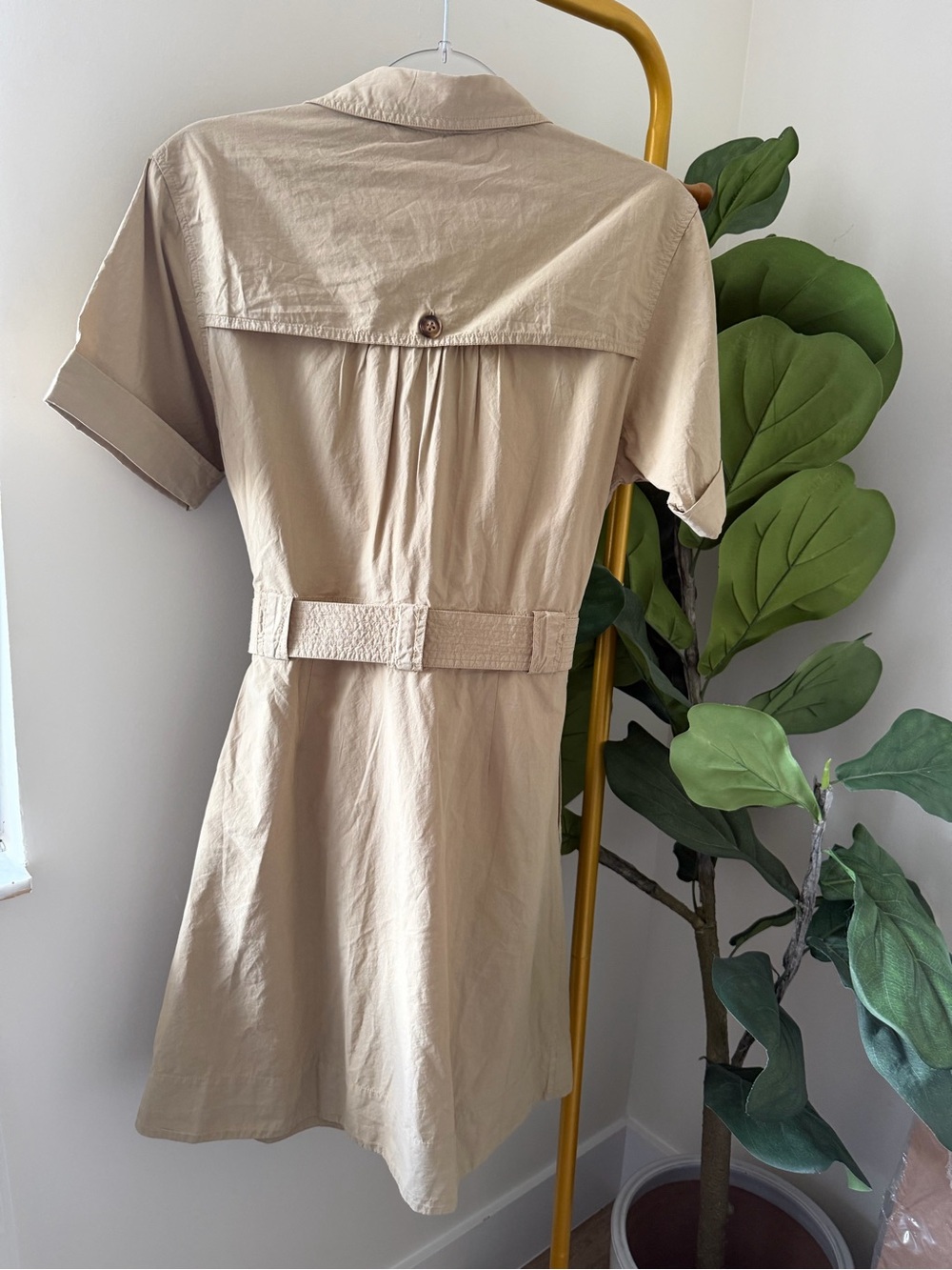 Rails Beige Utility Mini Dress with Tie Belt - Picture 5 of 9